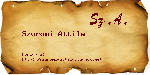 Szuromi Attila névjegykártya