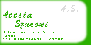 attila szuromi business card